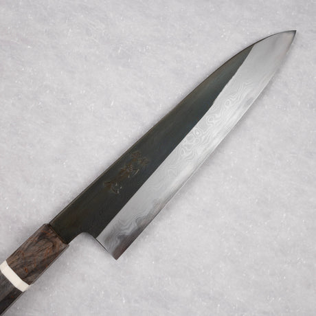 Hatsukokoro x Satoshi Nakagawa Blue 1 Etched Black Damascus Gyuto 210mm