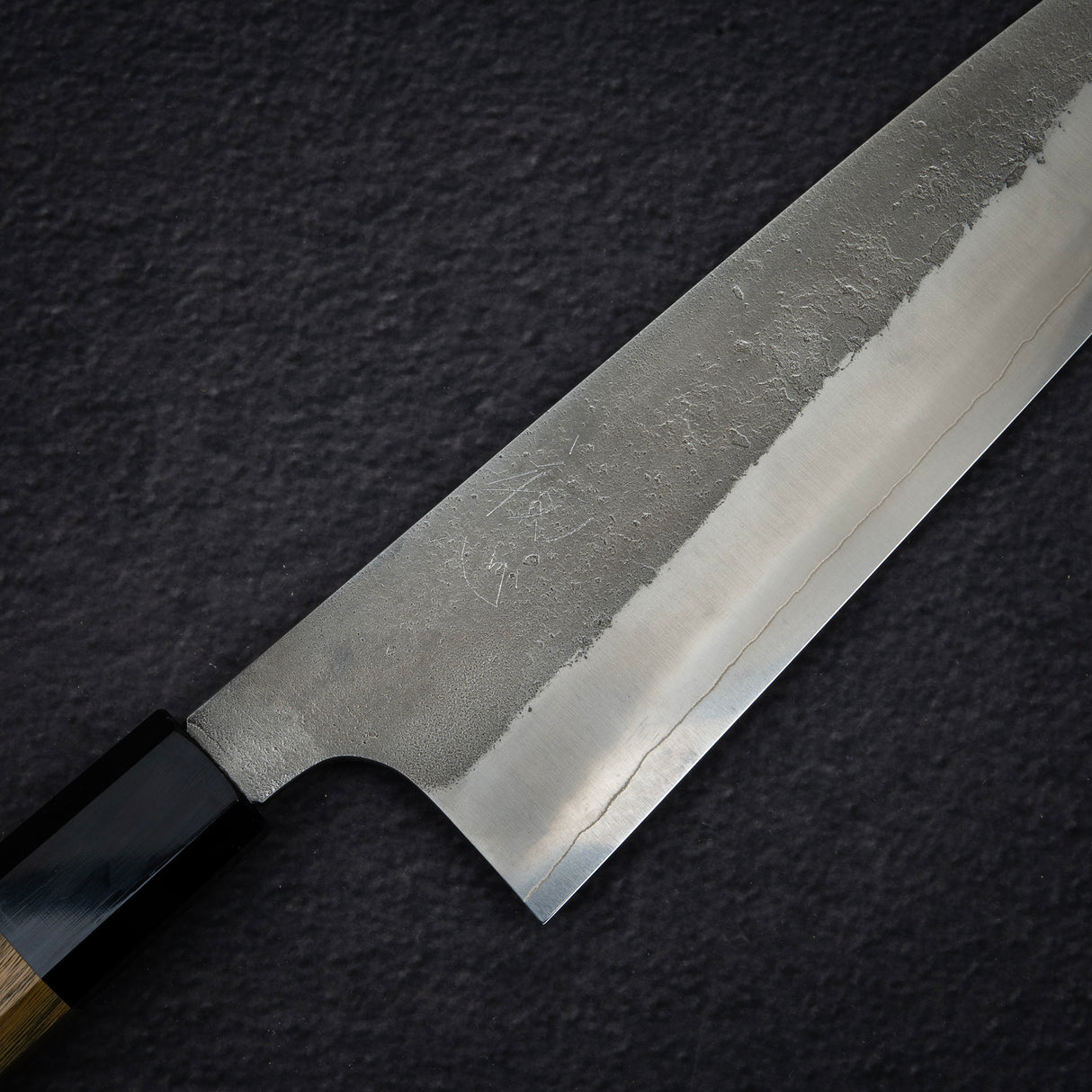Hatsukokoro x Yoshikane SKD Nashiji Gyuto 210mm Extra Tall, Argetine Lignum Handle