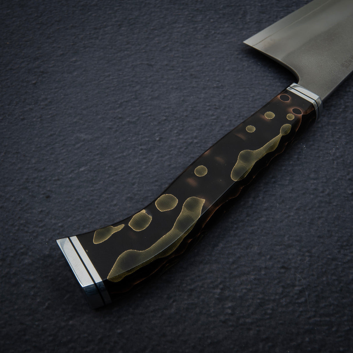 Hatsukokoro x Yoshikane SKD Nashiji Gyuto 210mm Extra Tall, Copper Mesh Handle