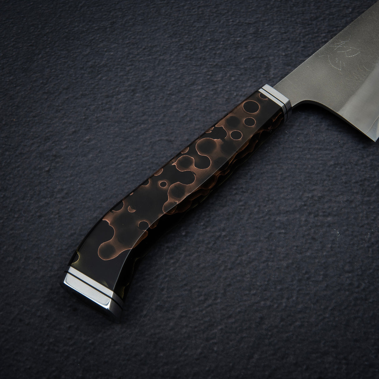 Hatsukokoro x Yoshikane SKD Nashiji Gyuto 210mm Extra Tall, Copper Mesh Handle