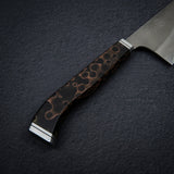 Hatsukokoro x Yoshikane SKD Nashiji Gyuto 210mm Extra Tall, Copper Mesh Handle