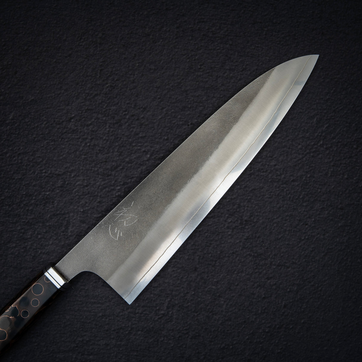 Hatsukokoro x Yoshikane SKD Nashiji Gyuto 210mm Extra Tall, Copper Mesh Handle