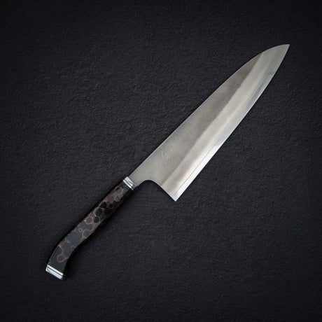 Hatsukokoro x Yoshikane SKD Nashiji Gyuto 210mm Extra Tall, Copper Mesh Handle