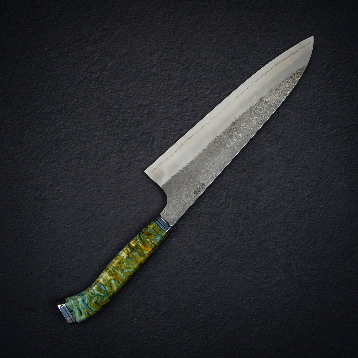 Hatsukokoro x Yoshikane SKD Nashiji Gyuto 210mm Extra Tall, Cosmic Swirl Handle