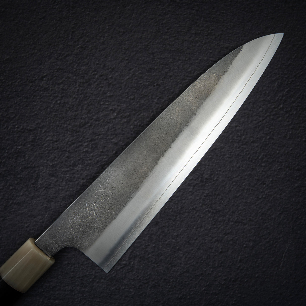 Hatsukokoro x Yoshikane SKD Nashiji Gyuto 210mm Extra Tall, Heart-shaped Ebony Handle
