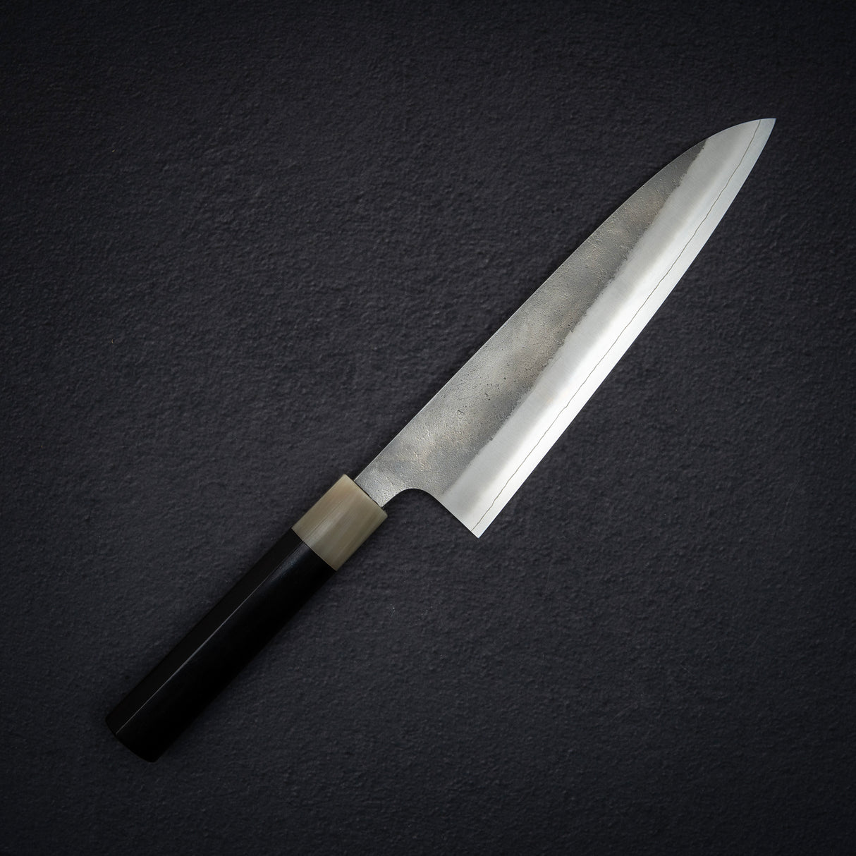 Hatsukokoro x Yoshikane SKD Nashiji Gyuto 210mm Extra Tall, Heart-shaped Ebony Handle