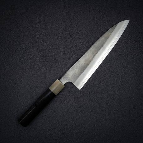 Hatsukokoro x Yoshikane SKD Nashiji Gyuto 210mm Extra Tall, Heart-shaped Ebony Handle