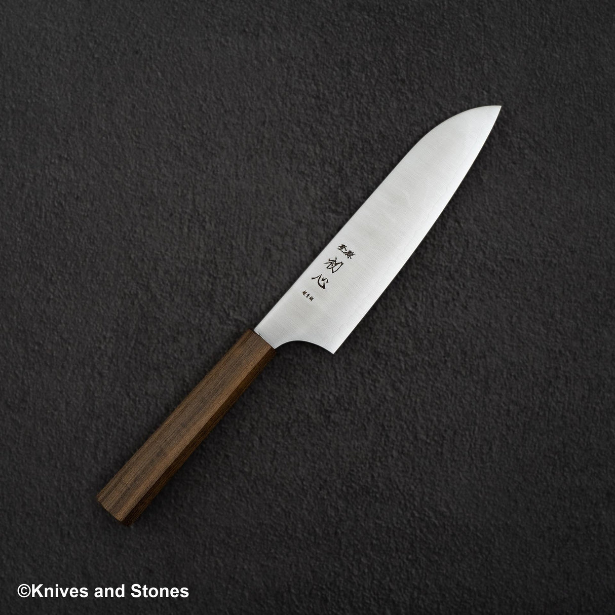 Hatuskokoro Hayabusa Aogami Super Migaki Santoku 180mm Black Chacate