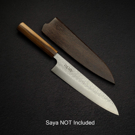 K&S Arare SG2 Gyuto 210mm by Iron Clad, with Black Charcate Handle
