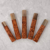 K&S Octagonal Amboyna Burl Handle with Blonde/Marble Ferrule
