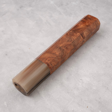 K&S Octagonal Amboyna Burl Handle with Blonde/Marble Ferrule