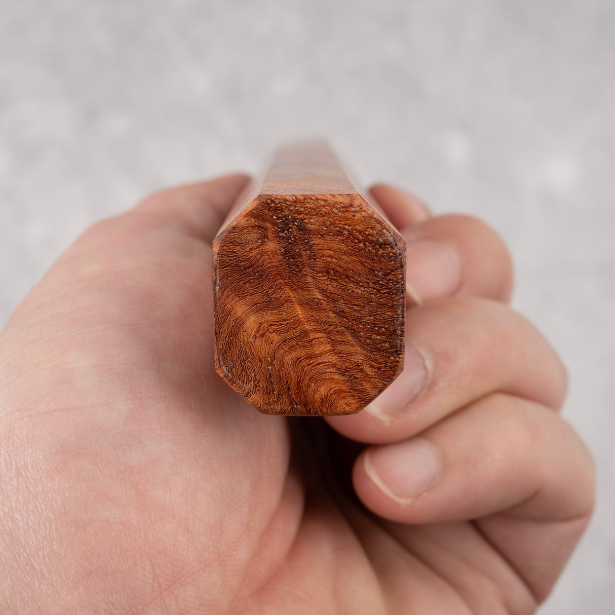 K&S Octagonal Amboyna Burl Handle with Blonde/Marble Ferrule