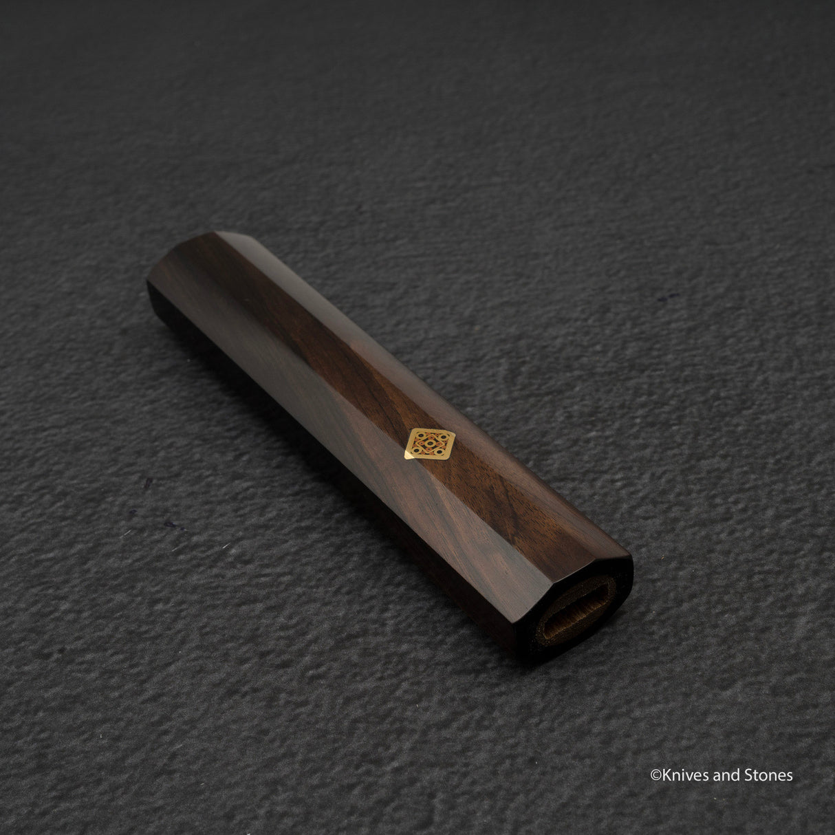 K&S Special Handle: Octagonal Ebony Handle with Square Mosaic Pin