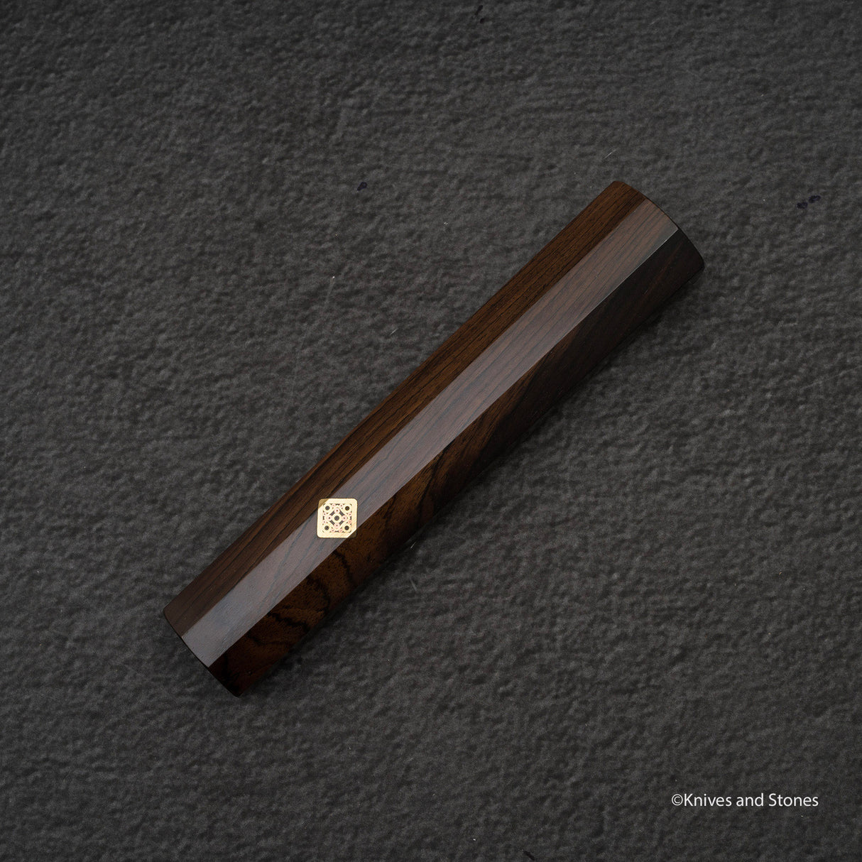 K&S Special Handle: Octagonal Ebony Handle with Square Mosaic Pin