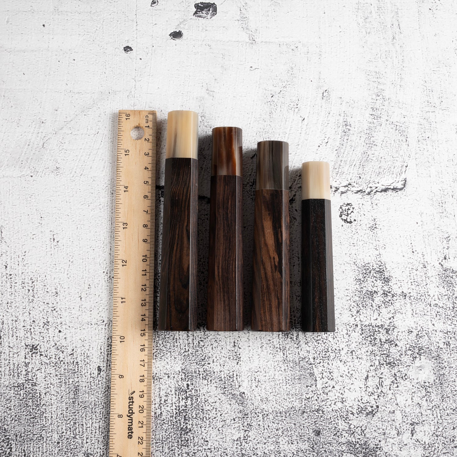 K&S Octagonal Ebony Handle with Blonde/Marble Ferrule