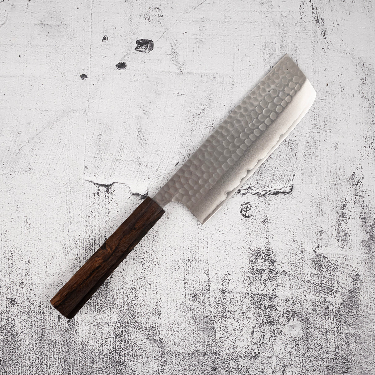 Katsushige Anryu Blue 2 Tsuchime Nakiri 170mm Stainless Clad Ebony Handle