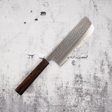 Katsushige Anryu Blue 2 Tsuchime Nakiri 170mm Stainless Clad Ebony Handle