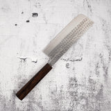 Katsushige Anryu Blue 2 Tsuchime Nakiri 170mm Stainless Clad Ebony Handle