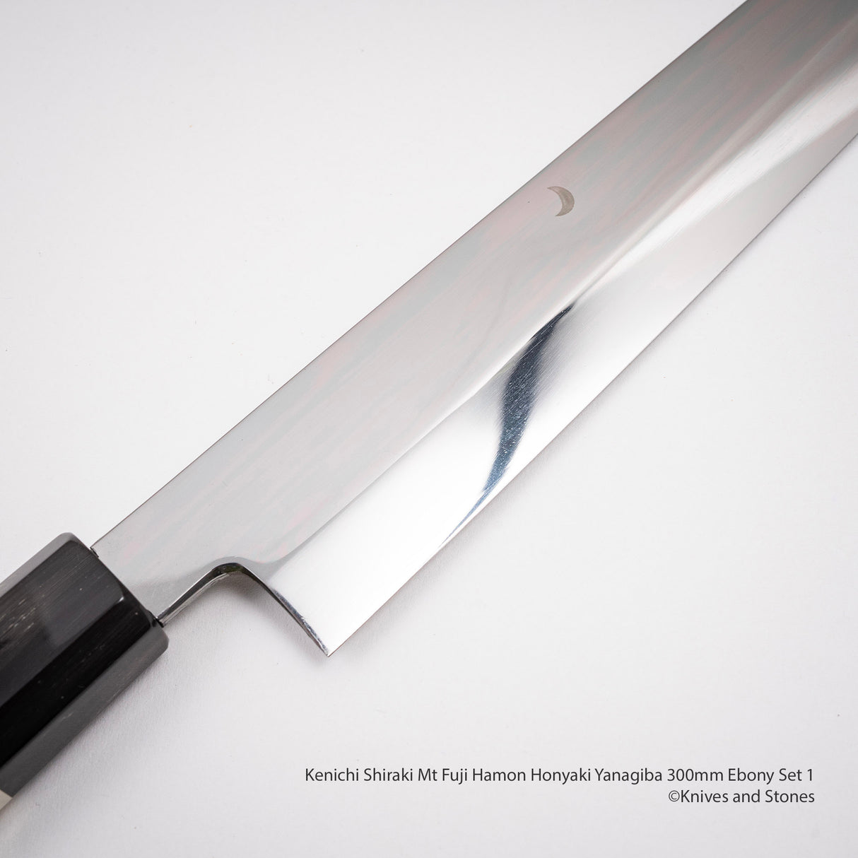 Kenichi Shiraki Mt. Fuji Hamon Honyaki Yanaigba 300mm Ebony Set 1