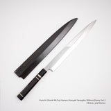 Kenichi Shiraki Mt. Fuji Hamon Honyaki Yanaigba 300mm Ebony Set 2