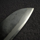 Kurogane Blue 2 Kurouchi Santoku 165mm Rosewood Handle, with Hatsukokoro Stamp