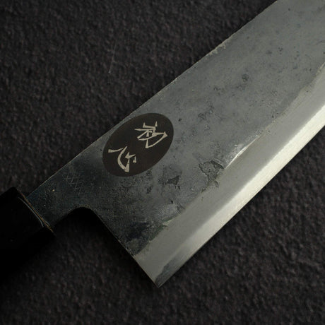Kurogane Blue 2 Kurouchi Santoku 165mm Rosewood Handle, with Hatsukokoro Stamp
