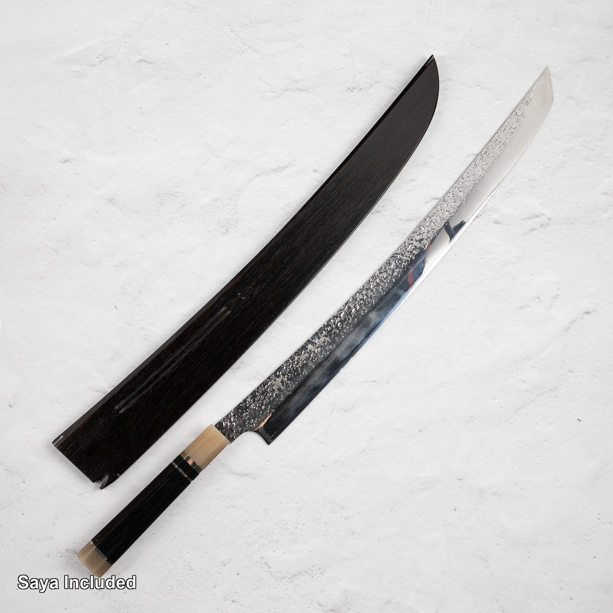 ONE MORE THING: Kurosaki Shizuku SG2 455mm Sakimaru Sujihiki with Saya