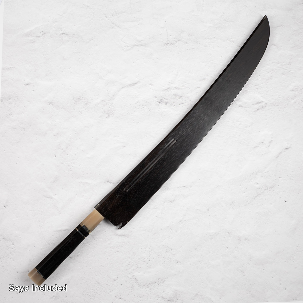 ONE MORE THING: Kurosaki Shizuku SG2 455mm Sakimaru Sujihiki with Saya