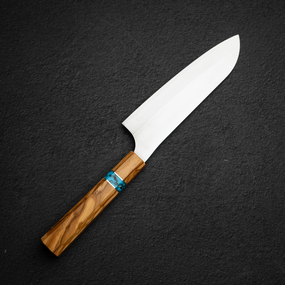 Kurosaki Gekko VG XEOS Santoku 165mm - Turquoise Ring