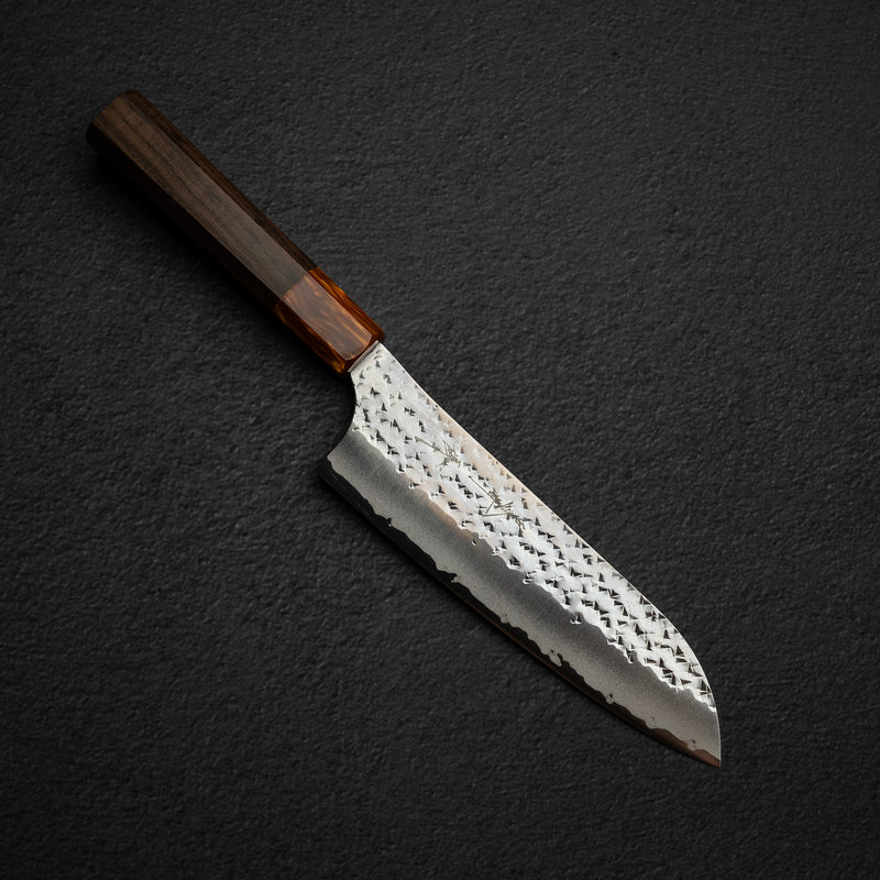 Kurosaki Kokusen AS Santoku 170mm - Gold Ferrule