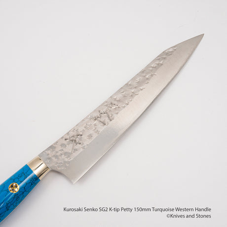 Kurosaki Senko SG2 K-tip Petty 150mm Turquoise Western Handle