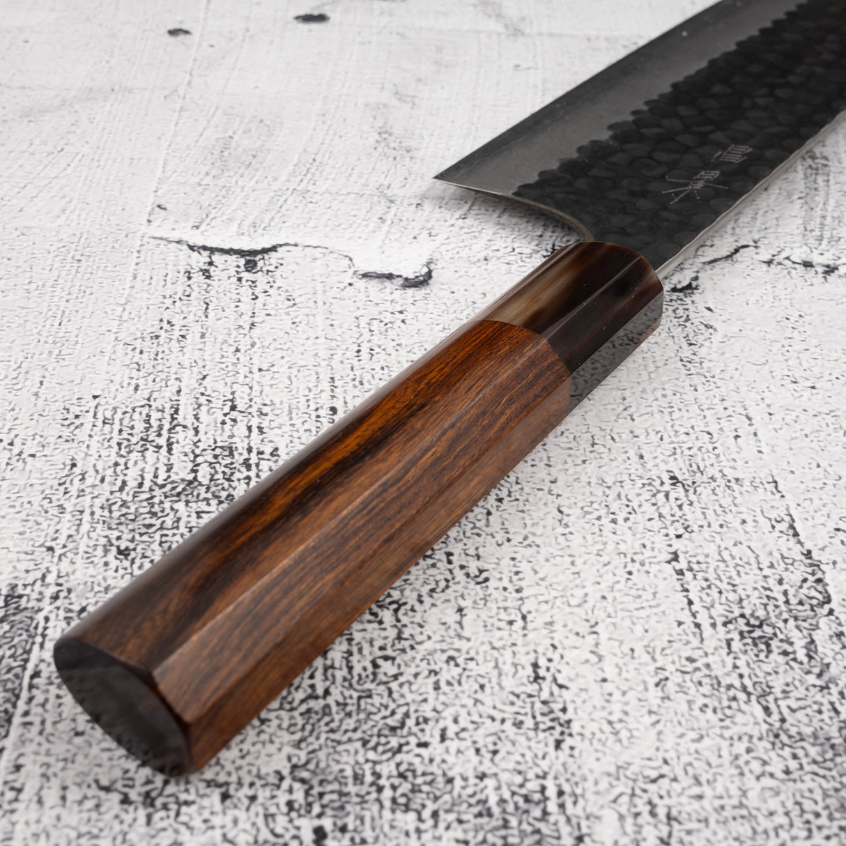 Masakage Koishi AS Nakiri 165mm, Aogami Super Kurouchi Tsuchime K&S Hearted-shaped Ironwood Handle