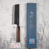 Masakage Koishi AS Nakiri 165mm, Aogami Super Kurouchi Tsuchime K&S Hearted-shaped Ironwood Handle