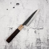 Masakage Koishi AS Petty 120mm, Aogami Super Kurouchi Tsuchime K&S Hearted-shaped Ironwood Handle (Copy)