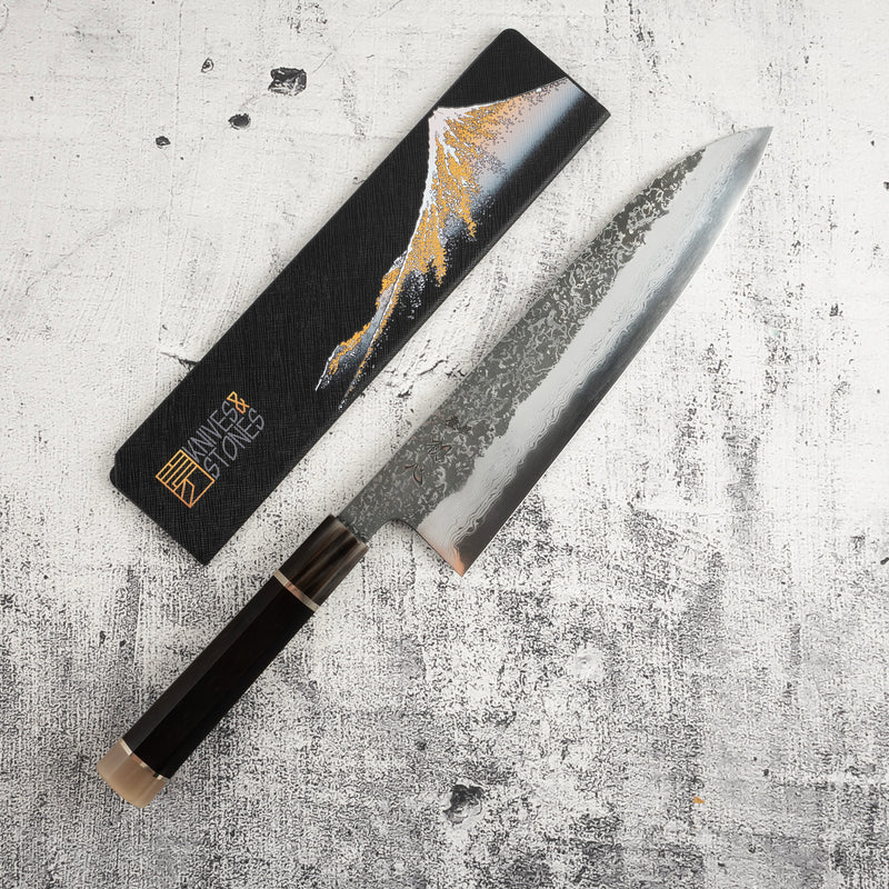 Masuda Yoshihide Blue 1 Kurozome Damascus Gyuto 240mm