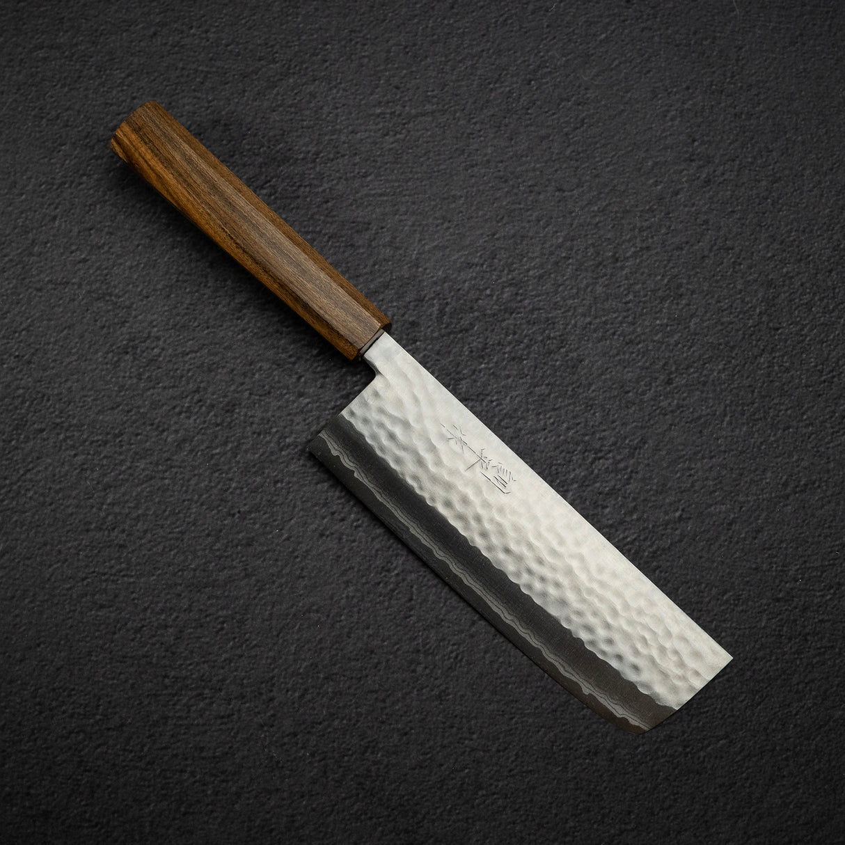 Masutani Kokuryu VG10 Damascus Nakiri 165mm Black Chacate Handle