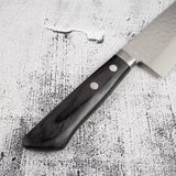Masutani Kokuryu VG10 Damascus Tsuchime Santoku 170mm Western Handle