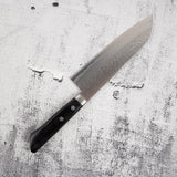 Masutani Kokuryu VG10 Damascus Tsuchime Santoku 170mm Western Handle