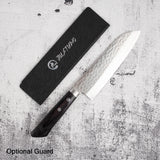 Masutani Kokuryu VG10 Damascus Tsuchime Santoku 170mm Western Handle