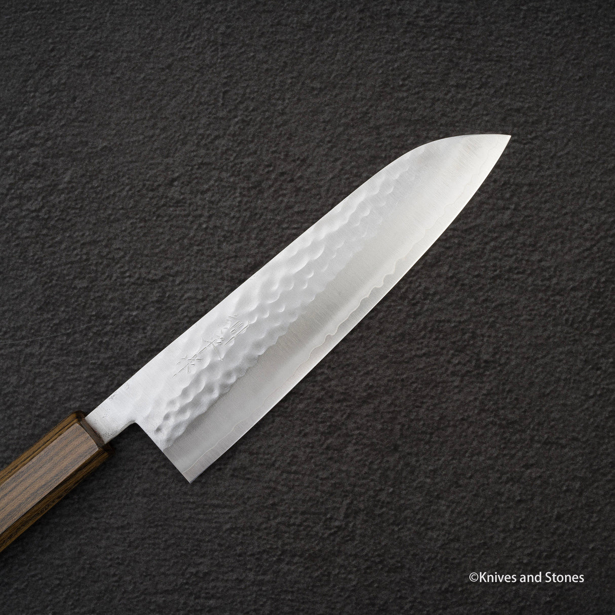 Masutani VG1 Tsuchime Santoku 180mm Black Chacate Handle