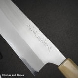 BFCM2024 Mazaki Blue 2 Hon-Sanmai Gyuto 240mm Double Spacer Ver2024