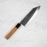 Myojin Riki x Hatsukokoro Shirasagi  Blue 2 Kurouchi K-Tip Deba 180mm
