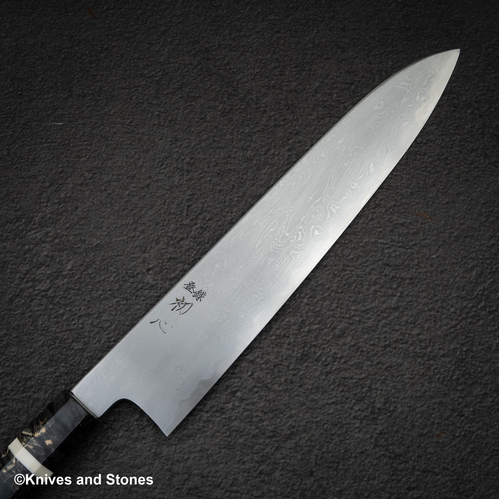 Nakagawa Blue 1 Damascus Traditional Double Bevel