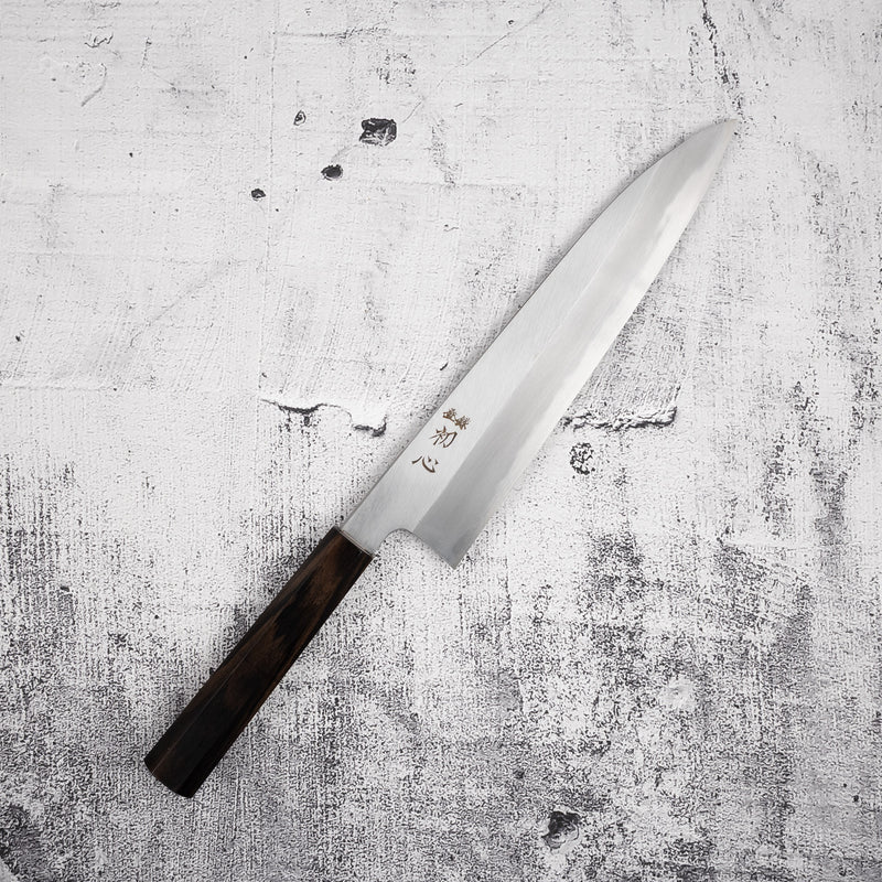 Nakagawa Blue 1 Wide Bevel Kasumi Gyuto 240mm Ebony Handle