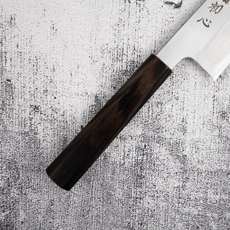 Nakagawa Blue 1 Wide Bevel Kasumi Gyuto 240mm Ebony Handle