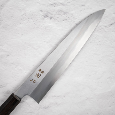 Nakagawa Blue1 Wide Bevel Kasumi Gyuto 240mm Ebony Handle