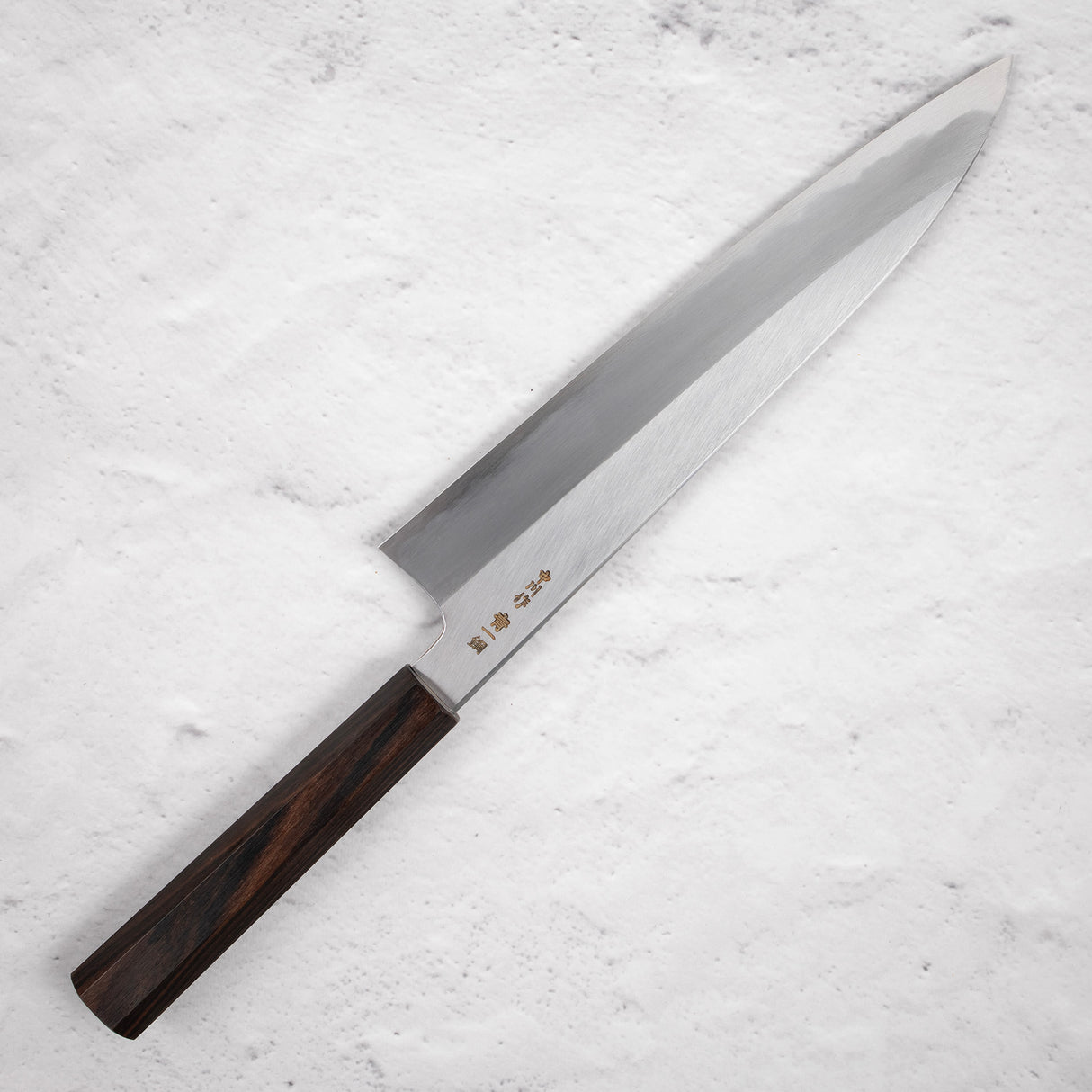 Nakagawa Blue1 Wide Bevel Kasumi Gyuto 240mm Ebony Handle