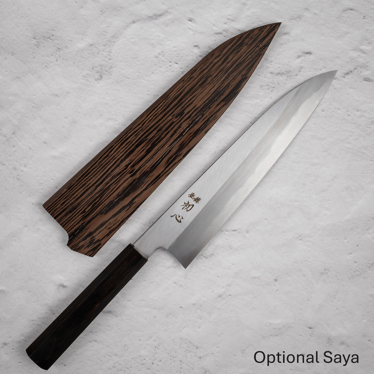 Nakagawa Blue1 Wide Bevel Kasumi Gyuto 240mm Ebony Handle