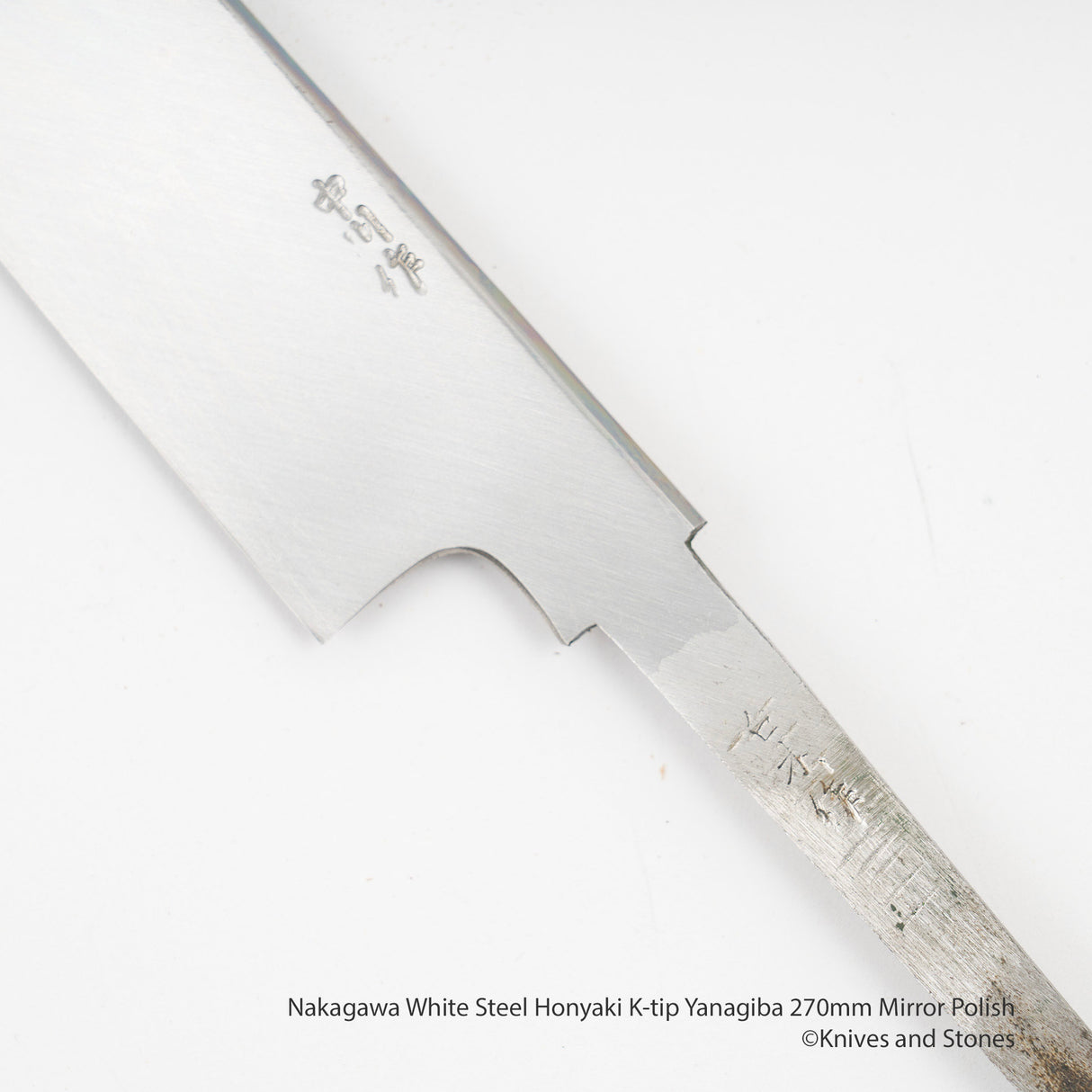 Nakagawa White Steel Honyaki K-tip Yanagiba 270mm Mirror Polish