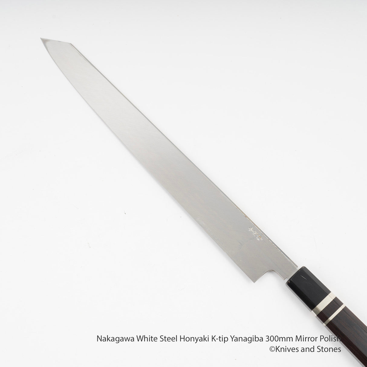 Nakagawa White Steel Honyaki K-tip Yanagiba 300mm Mirror Polish